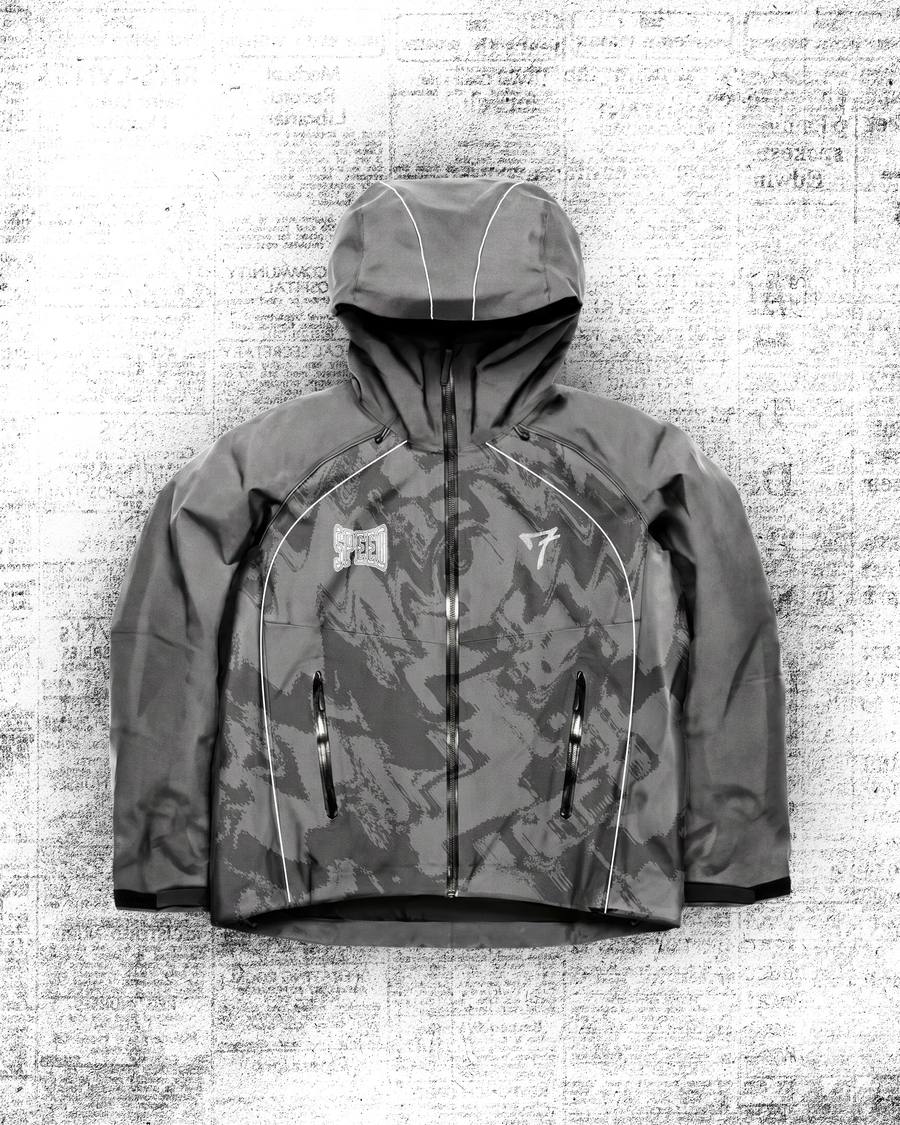 Technical windbreaker flatlay